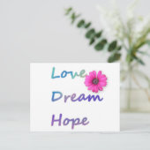 愛、夢、希望の花 ポストカード (スタンド正面)
