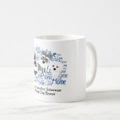 愛、家庭のシュナウツァーの白のマグ コーヒーマグカップ (正面右)