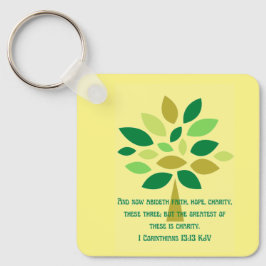 愛、希望、そして慈善の信仰に基づく キーホルダー