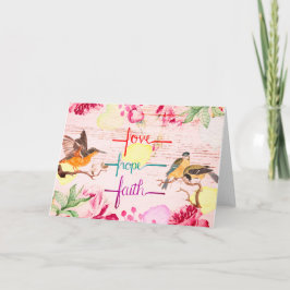 愛、希望、信仰のカード サンキューカード