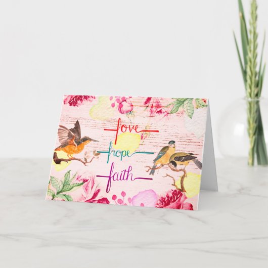 愛、希望、信仰のカード サンキューカード (正面)