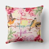 愛、希望、信仰フローラ枕 クッション (裏面)