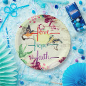 愛、希望、信仰紙プレート ペーパープレート (パーティー)