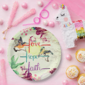 愛、希望、信仰紙プレート ペーパープレート (パーティー)