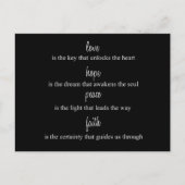 愛、希望、平和、信仰 ポストカード (正面)