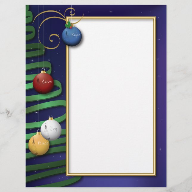 愛、希望、平和、喜びのクリスマスレター (正面)