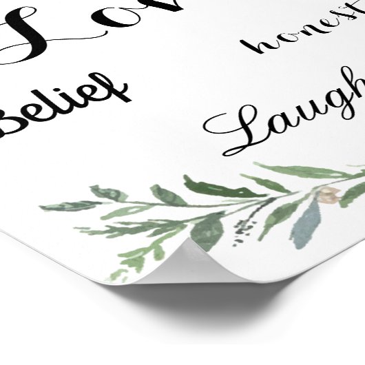 愛、希望、親切ポスター ポスター (角)