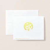 愛、平和と喜び出生と鹿のクリスマス 箔カード (裏面封筒付き)