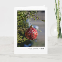 愛.平和。オースティン。360ループクリスマスツリー シーズンカード