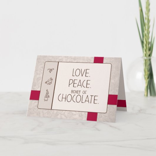 愛.平和。チョコレート.クリスマスカード シーズンカード (正面)