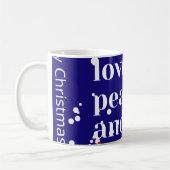 愛、平和、喜び コーヒーマグカップ (左)
