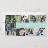 愛 平和 喜び シンプル おしゃれ スクリプト モダン 7 フォト シーズンカード (正面)