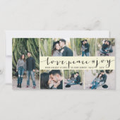 愛 平和 喜び シンプル おしゃれ 筆記体 モダン 7 枚の写真 シーズンカード (正面)