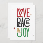 愛、平和、喜び シーズンカード (正面/裏面)