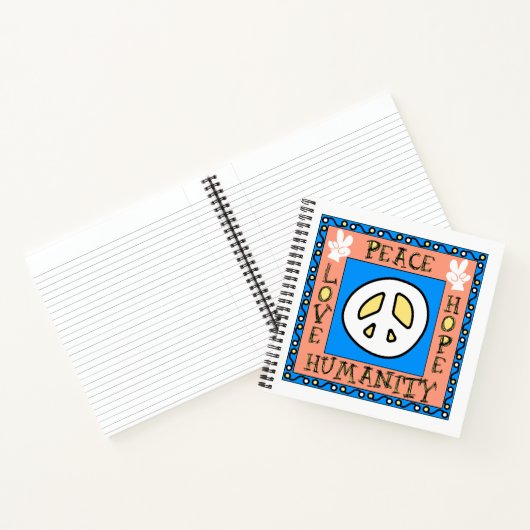 愛、平和、希望、人間性ノート ノートブック (内部)