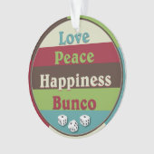 愛、平和、幸福、Buncoのオーナメント オーナメント (正面)