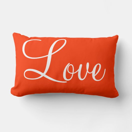 愛、幸せ、甘い夢の装飾ベッドルームA ランバークッション (正面)