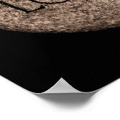 "愛"彫刻された石 ポスター (角)