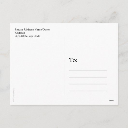 愛/応援クリスマスホリデー写真はがき シーズンポストカード (裏面)