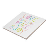 愛、思いやり、平和、喜び タイル (側面)