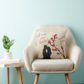 愛、恋愛物語の可愛い若いロマンチックなカップル クッション (椅子)