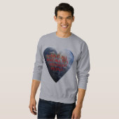 "愛"惑星と人の汗シャツだ。 スウェットシャツ (正面フル)