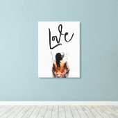 愛 – 愛 キャンバスプリント (インサイチュ (ウッドフロア))