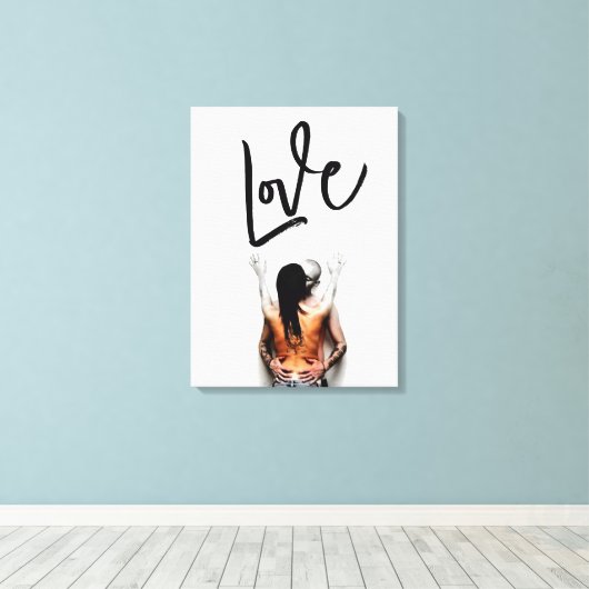 愛 – 愛 キャンバスプリント (インサイチュ (ウッドフロア))