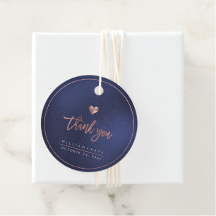 愛+感謝してい、バラフェイク金ゴールド+虹色ネイビー フェイバータグ