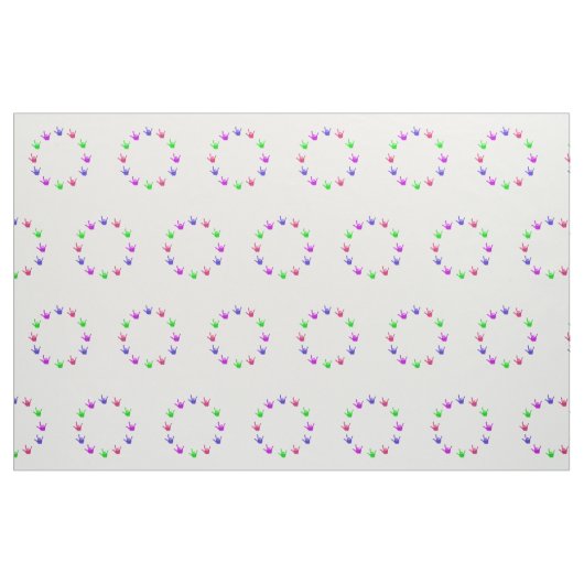 愛、手話の円はカスタムな生地を渡します ファブリック (ファットクウォーター)