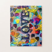 愛 |抽象芸術カラフルジグソーパズル ジグソーパズル (縦)