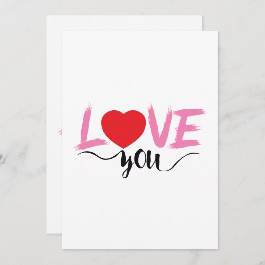 愛 招待状 (正面/裏面)