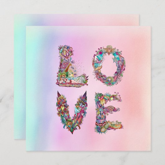 愛 招待状 (正面/裏面)