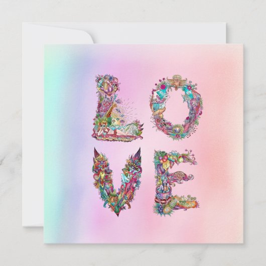 愛 招待状 (正面)