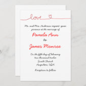 「愛」招待状 招待状 (正面/裏面)