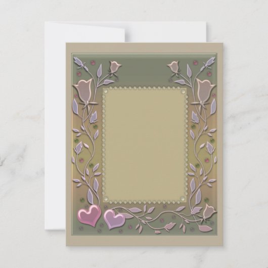 愛、招待、結婚、バレンタインデー ノートカード (正面)