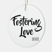 愛-擁護施設の採用のギフト--を促進します セラミックオーナメント (左)