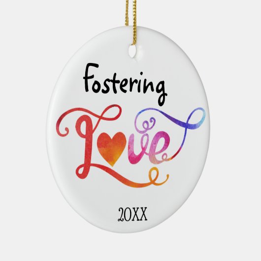 愛-擁護施設の採用のギフト--を促進します セラミックオーナメント (右)