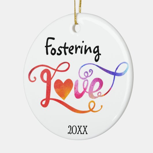 愛-擁護施設の採用のギフト--を促進します セラミックオーナメント (左)