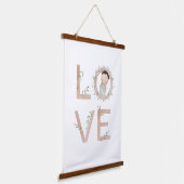 愛 |新生児 吊り下げ型タペストリー (傾斜あり)