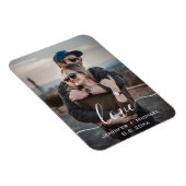 愛、書モダン道、新婚の写真 マグネット (右側)