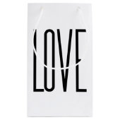 愛-最小主義のデザイン スモールペーパーバッグ (裏面)