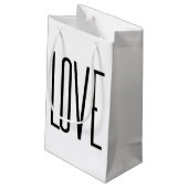 愛-最小主義のデザイン スモールペーパーバッグ (裏面アングル)