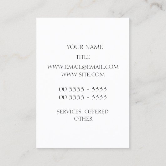 愛-最小主義のデザイン 名刺 (裏面)