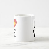 愛 – 東ティモール国旗 コーヒーマグカップ (中央)