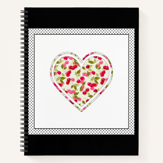 愛、果実、さくらんぼ ノートブック (正面)