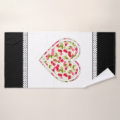 愛、果実、さくらんぼ バスタオル (バスタオル)