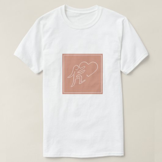 愛（桃） Tシャツ (デザイン正面)