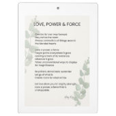 愛、権力、詩を強制 クリップボード (裏面)