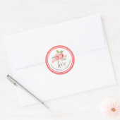 愛。水彩バラ結婚式用シール ラウンドシール (封筒)